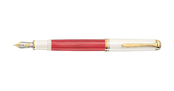 Pelikan Souverän M600 Red-White Fountain pen - Vulpen / Fountain 