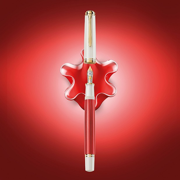 Pelikan Souverän M600 Red-White Vulpen