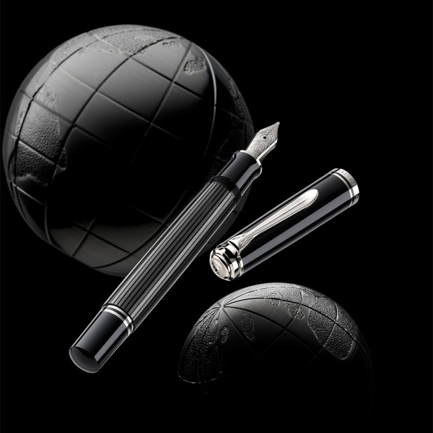 Pelikan Souverän M605 Black/Anthracite Stresemann Caneta de Tinta Permanente