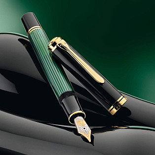 Pelikan Souverän M800 Black/Green Caneta de Tinta Permanente