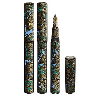 Phoenix Lacquer Art Ornaments Golden Turtle Fountain pen