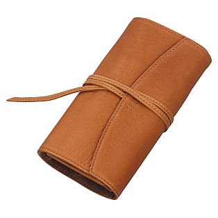 Pilot Pensemble Leather Pen Case with Zipper Case Camel (Fivefold)