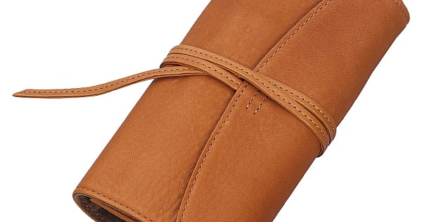 Pilot Pensemble Leather Pen Case with Zipper Case Camel (Fivefold) -  Penetui / Pen Pouch