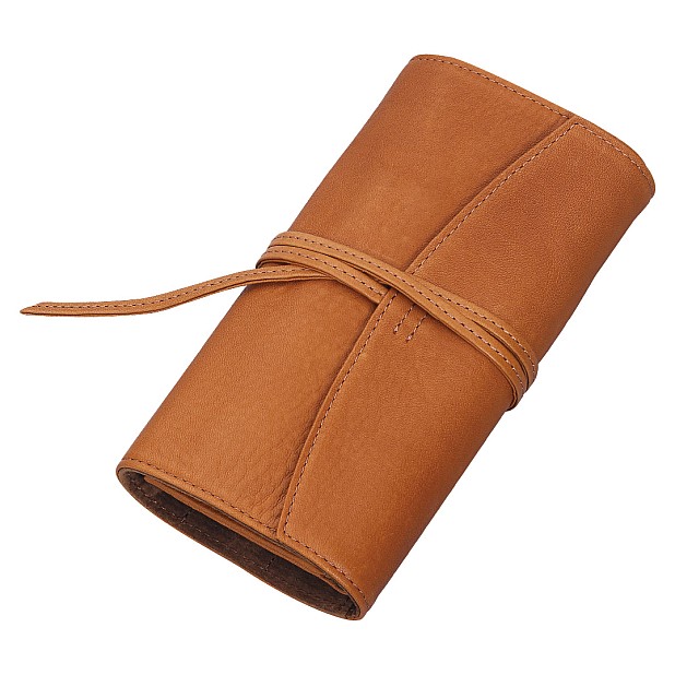 Pilot Pensemble Leather Pen Case with Zipper Case Camel (5-delig)