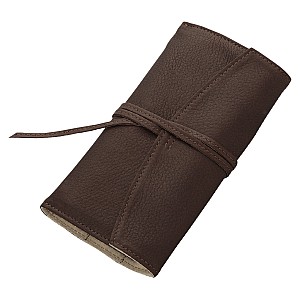 Pilot Pensemble Leather Pen Case with Zipper Case Brown (Triple)