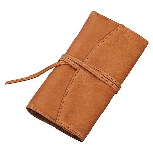 Pilot Pensemble Leather Pen Case with Zipper Case Camel (Triple)