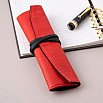 Pilot Leather Pen Case Long Size Red and Black (Single)