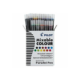 Pilot Parallel Pen 12 Assorted Colors Ink Cartridges