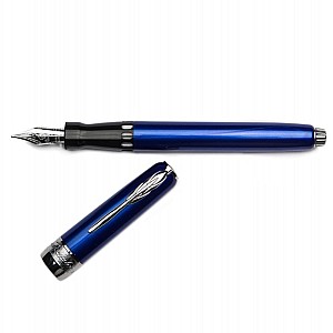Pineider La Grande Bellezza Full Metal Jacket 14KT Lightning Blue Fountain pen