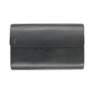 Pineider Leather Black Pen Pouch Twelvefold