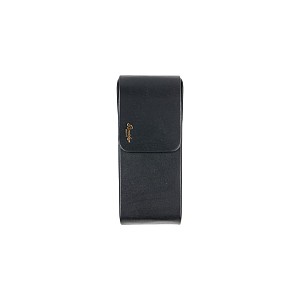 Pineider Leather Black Pen Pouch Triple