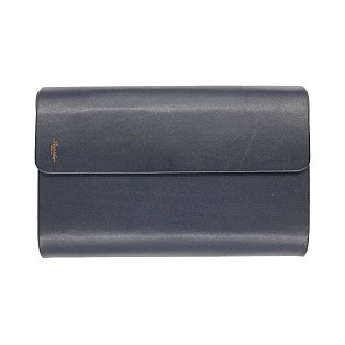 Pineider Leather Blue Pen Pouch Twelvefold