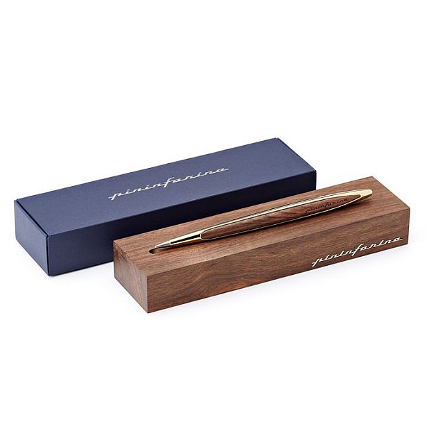 Pininfarina Cambiano Walnut Gold Ethergraf Pencil