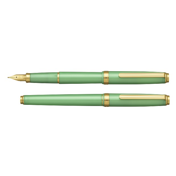 Platinum Biso Sparkle Mint Green GT Fountain pen
