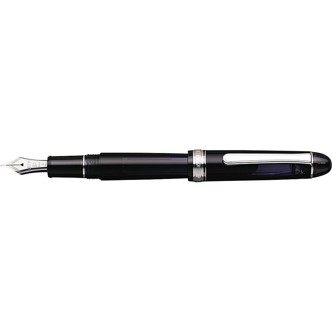 Platinum NEW #3776 CENTURY Fountain Pen Black in Black Medium Nib PNB-13000#1-3 