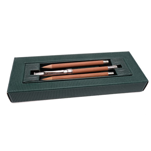 Graf von Faber-Castell Silver Pencil Holder Vintage (1993) with 3 Pencils Pre-owned
