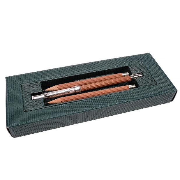 Graf von Faber-Castell Silver Pencil Holder Vintage (1993) with 3 Pencils Pre-owned