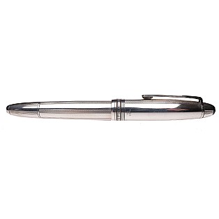Montblanc Meisterstück LeGrand Solitaire Sterling Silver Pinstripe Fountain Pen Pre-owned