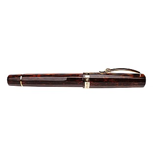 Omas Paragon Arco Brown Celluloid Fountain Pen Pre-owned