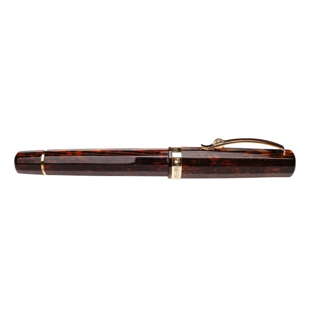 Omas Paragon Arco Brown Celluloid Fountain Pen Pre-owned