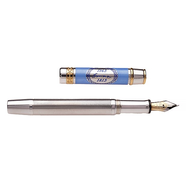 Onoto Horatio Nelson and Emma Hamilton Sterling Silver Fountain Pen Set Pre-owned