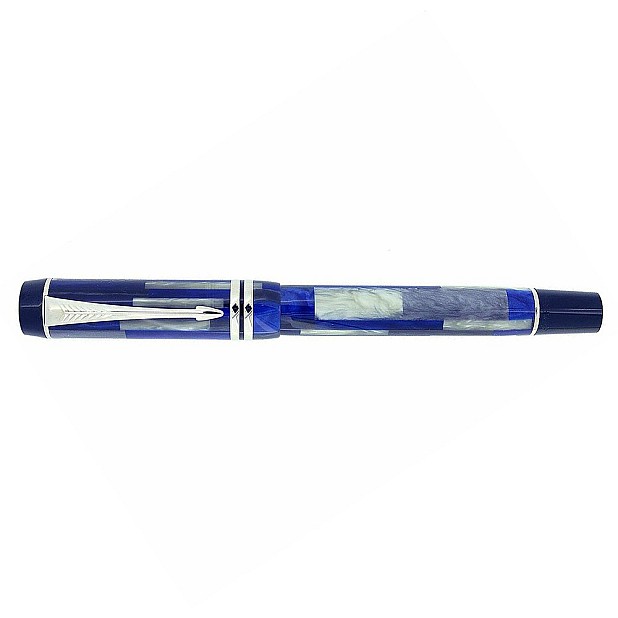 Parker Duofold Mosaic Blue International Vulpen Pre-owned