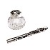 Sheaffer Nostalgia Silver Fountain Pen and Crystal Inktwell Pre-owned