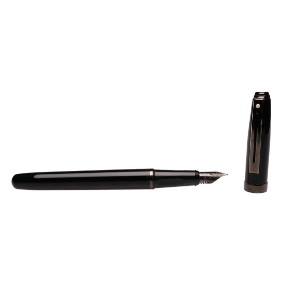 Sheaffer Prelude Black Gunmetal Fountain Pen and Ballpoint Set Pre-owned