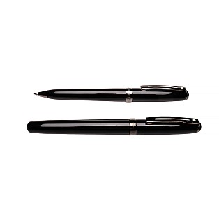 Sheaffer Prelude Black Gunmetal Fountain pen and Ballpoint Set Pre-owned