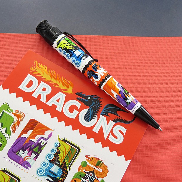 Retro 51 Tornado Big Shot USPS Dragons Rollerball / Ballpoint