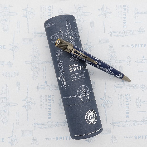 Retro 51 Spitfire Blueprint Rollerball / Ballpoint