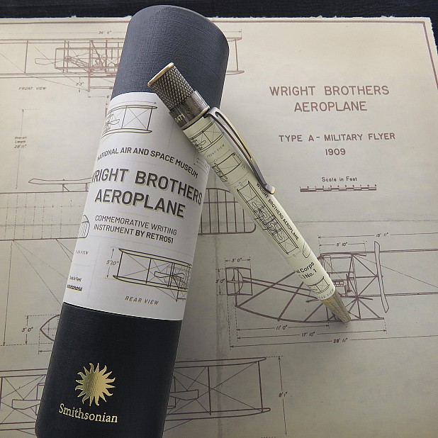 Retro 51 Tornado Smithsonian Wright Brothers Aeroplane Rollerball / Ballpoint