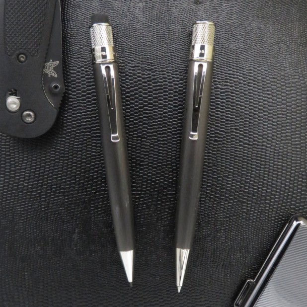 Retro 51 Tornado Platinum Executive Black Nickel Rollerball / Kugelschreiber