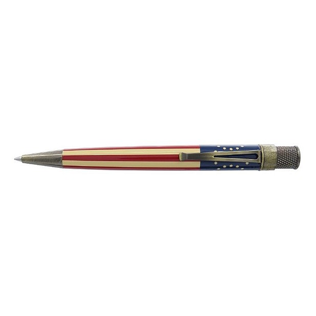 Retro 51 Tornado Vintage Metalsmith Bennington Flag Rollerball / Kugelschreiber