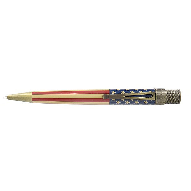 Retro 51 Tornado Vintage Metalsmith Tribute 250 Flag Rollerball / Balpen