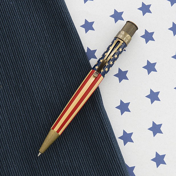 Retro 51 Tornado Vintage Metalsmith Tribute 250 Flag Rollerball / Balpen