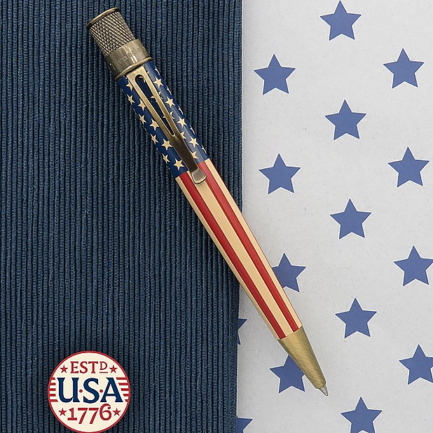 Retro 51 Tornado Vintage Metalsmith Tribute 250 Flag Rollerball / Balpen