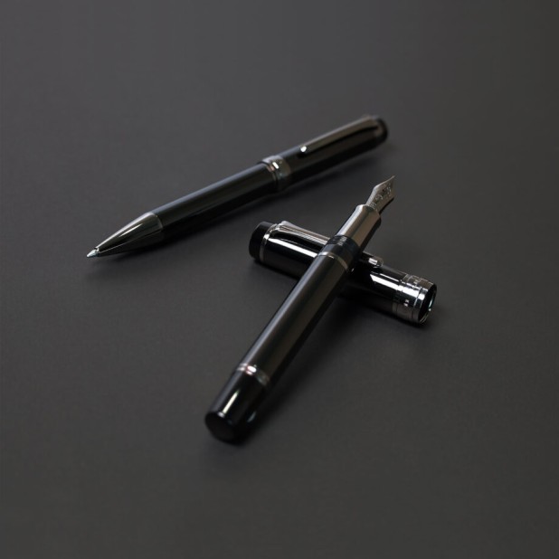 Sailor Cylint Black Stainless Steel Pluma Estilográfica