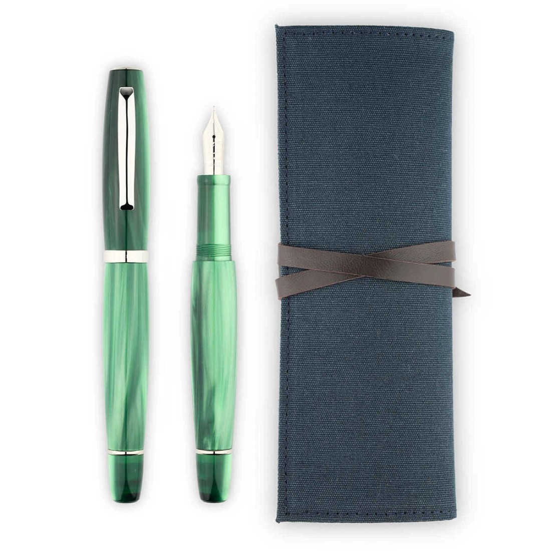 ELONG Chinese Grey Handmade Fountain Pen Case Bag Wraps  for 5 pen