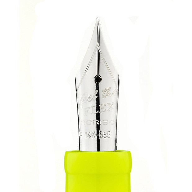 Scribo Piuma Art Fluorescent Yellow ST Caneta de Tinta Permanente