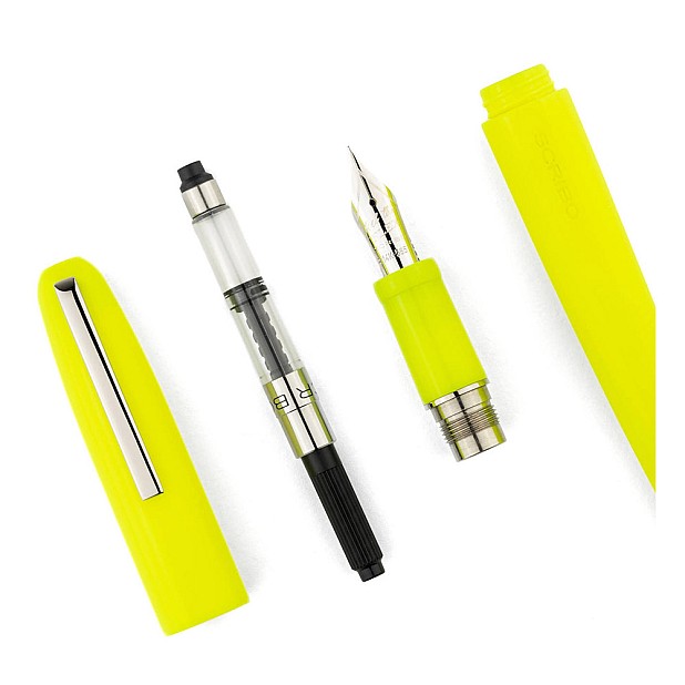 Scribo Piuma Art Fluorescent Yellow ST Caneta de Tinta Permanente