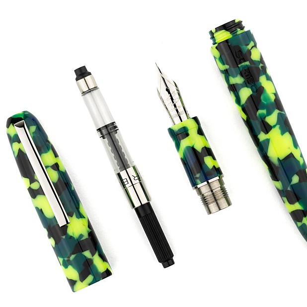 Scribo Piuma Pop Art Green/Yellow ST Caneta de Tinta Permanente