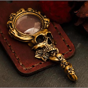 Sepia Writing Accessories Vanitas Brass Magnifying Glass