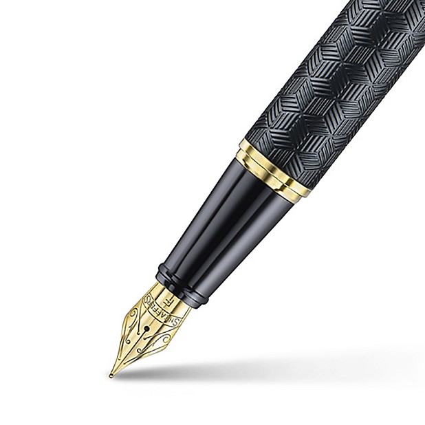 Sheaffer 300 Engraved Black and Chrome GT Pluma Estilográfica