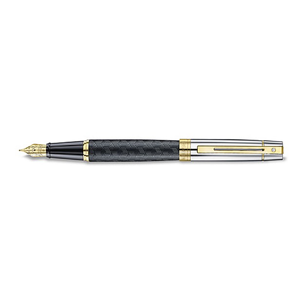 Sheaffer 300 Engraved Black and Chrome GT Pluma Estilográfica