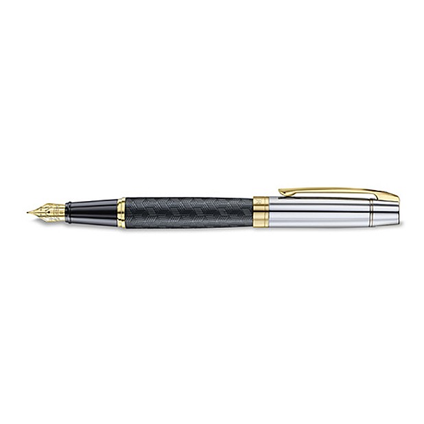 Sheaffer 300 Engraved Black and Chrome GT Pluma Estilográfica