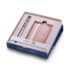 Sheaffer Sentinel Emily in Paris Matte Pink Bow ST Bolígrafo and Credit Card Holder Set