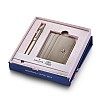 Sheaffer 100 Emily in Paris Champagne Gold GT Kugelschreiber and Credit Card Holder Set