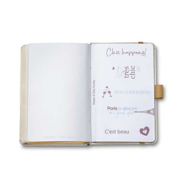 Sheaffer 100 Emily in Paris Champagne Gold GT Balpen and Notebook Set