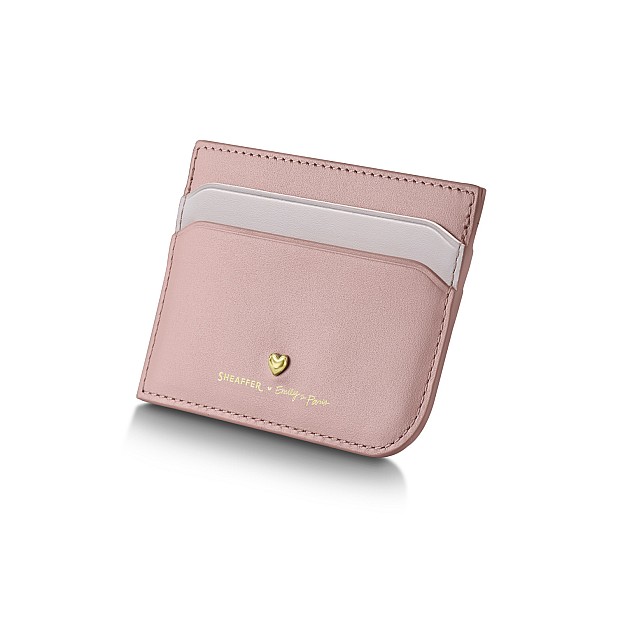 Sheaffer Prelude Mini Emily in Paris Pastel Pink and Swarovski Crystal RGT Esferográfica and Credit Card Holder Set